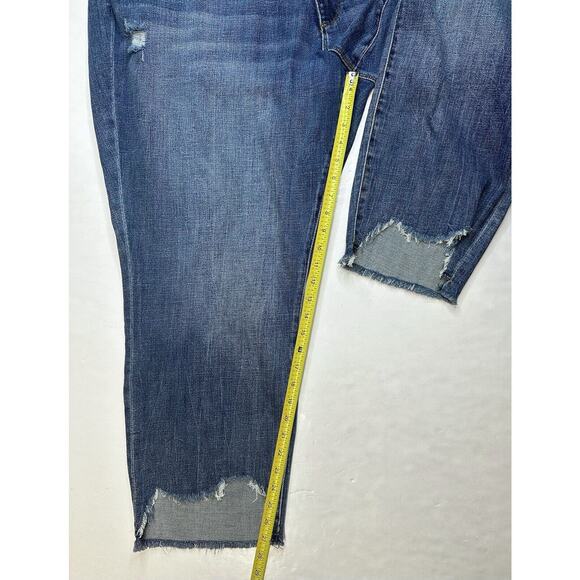 Kut From The Kloth Jeans Womens 24W Reese Ankle Straight Denim Blue Fray NEW - Picture 11 of 13